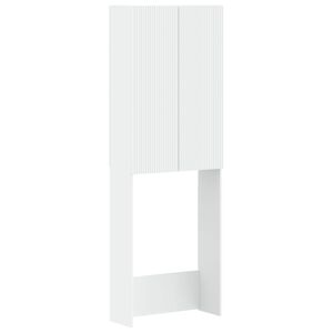 vidaXL Toilet Cabinet ARNHEM White 66 x 25.5 x 190 cm Engineered Wood