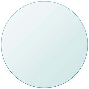 vidaXL Table Top | Clear | Tempered Glass | 50 cm diameter | Scratch-resistant