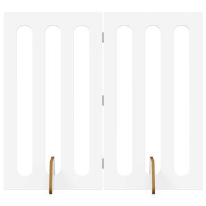 vidaXL Folding Pet Fence 2 pcs White 100.5 x 38 x 90 cm