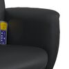 vidaXL Massage Recliner Chair with Footstool Black Faux Leather