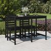 vidaXL Garden Table Black 159.5x82.5x110 cm Solid Wood Pine
