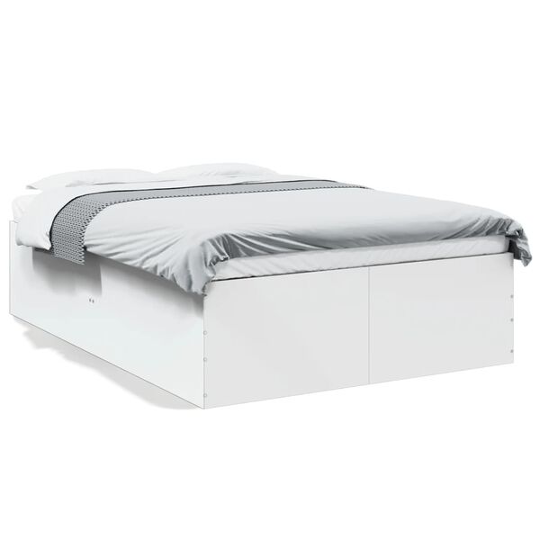 vidaXL Bed Frame without Mattress White 135x190 cm Double