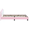 vidaXL Children's Bed Frame with Headboard Pink 90 x 190 cm PU