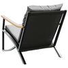 vidaXL Garden Chairs with Cushions 2 pcs Black Steel