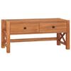 vidaXL TV Cabinet | Natural Teak | Teak Wood, Plywood | Medium | TV Cabinet