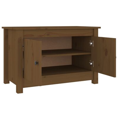 vidaXL Shoe Cabinet Honey Brown 70x38x45.5 cm Solid Wood Pine