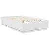 vidaXL Bed Frame with Headboard White 135 x 190 cm Engineered Wood