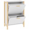 vidaXL Shoe Cabinet White 57.5x33x80 cm Engineered Wood
