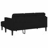 vidaXL Sofa Set with Cushion Black Polyester