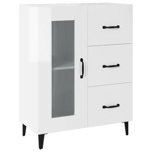 vidaXL Sideboard High Gloss White 69.5x34x90 cm Engineered Wood