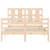 vidaXL Bed Frame without Mattress Double Solid Wood