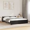 vidaXL Bed Frame without Mattress Black Solid Wood 150x200 cm King Size King Size