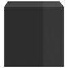 vidaXL Wall Cabinets 2 pcs High Gloss Black 37x37x37 cm Engineered Wood