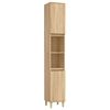 vidaXL Bathroom Cabinet Sonoma Oak 30x30x190 cm Engineered Wood
