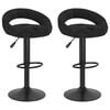 vidaXL Bar Stools 2 pcs Black Velvet