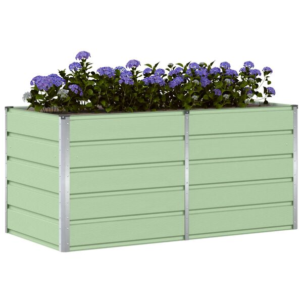 vidaXL Planter Green 160 x 80 x 75 cm Steel