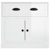 vidaXL Sideboard High Gloss White 70x35.5x67.5 cm Engineered Wood