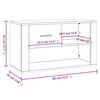 vidaXL Shoe Cabinet Smoked Oak 80x35x45 cm Engineered Wood