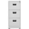 vidaXL Filing Cabinet Light Grey 46x62x102.5 cm Steel