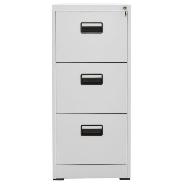 vidaXL Filing Cabinet Light Grey 46x62x102.5 cm Steel