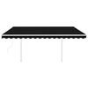 vidaXL Automatic Retractable Awning with Posts 4x3 m Anthracite