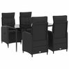 vidaXL Sofa Table Set 5 pcs PE Rattan and Powder-Coated Steel