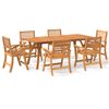 vidaXL 7 Piece Garden Dining Set Solid Wood Acacia