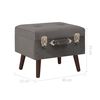 vidaXL Storage Stool Grey 40 cm Velvet
