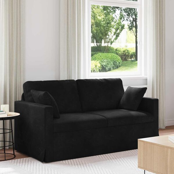 vidaXL Sofa Black 158 x 78 x 80 cm Velvet