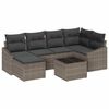 vidaXL Garden Dining Set with Cushion with Storage 7 pcs Light Grey