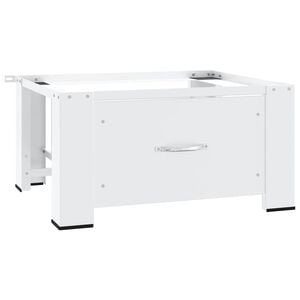 vidaXL Washing Machine Pedestal with Drawer White
