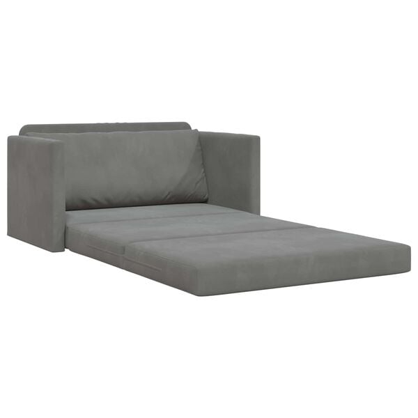 vidaXL Sofa Bed 110cm Dark Grey Velvet