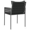 vidaXL Garden Chairs with Cushions 4 pcs Black 54x61x83 cm Poly Rattan