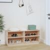 vidaXL Shoe Cabinet 110x34x45 cm Solid Wood Pine