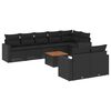 vidaXL 9 Piece Garden Sofa Set with Cushions Black Poly Rattan