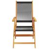 vidaXL 7 Piece Garden Dining Set Black Polypropylene and Solid Wood
