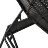 vidaXL Sun Lounger with Cushion Black Poly Rattan
