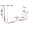 vidaXL TV Wall Cabinet Set Wall-mounted 4 pcs White Engineered Wood