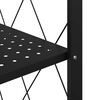 vidaXL Storage Shelf on Wheels Black 71x34x88 cm Steel