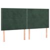 vidaXL Headboard Dark Green 160x5x118/128 cm Velvet