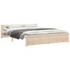 vidaXL Bed Frame without Mattress Solid Wood 150x200 cm King Size King Size