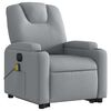 vidaXL Electric Stand up Massage Recliner Chair Light Grey Fabric