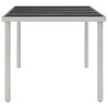 vidaXL Garden Table Black 220x90x74.5 cm Steel