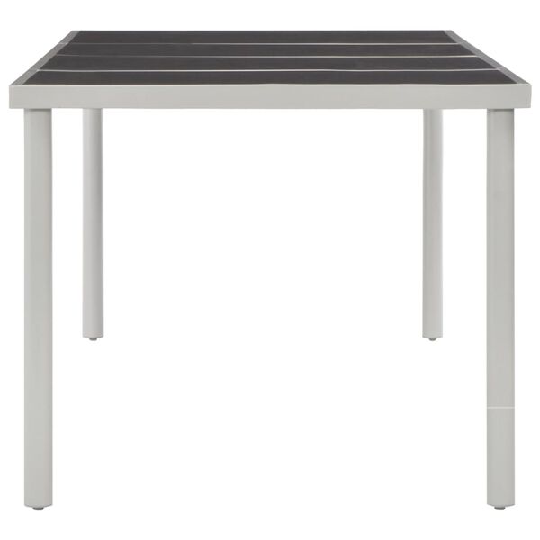 vidaXL Garden Table Black 220x90x74.5 cm Steel
