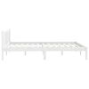 vidaXL Bed Frame without Mattress White Solid Wood Double