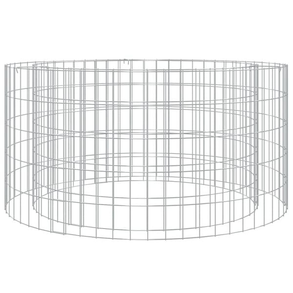 vidaXL Gabion Fire Pit &Oslash; 100 cm Galvanised Iron