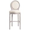 vidaXL Bar Chairs 2 pcs White Linen