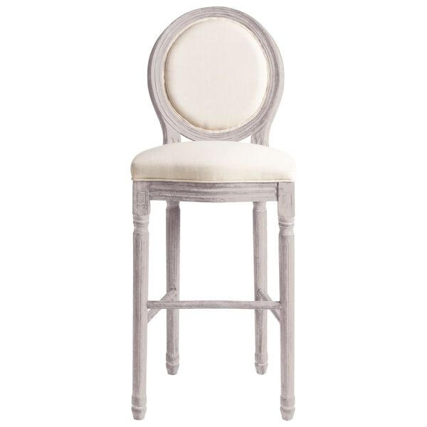 vidaXL Bar Chairs 2 pcs White Linen