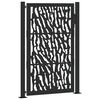 vidaXL Garden Gate Black 100x150 cm Steel Trace Design
