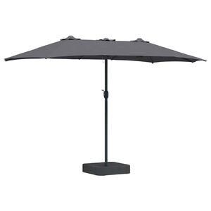 vidaXL Garden Parasol Anthracite 385 x 209 x 244 cm Fabric